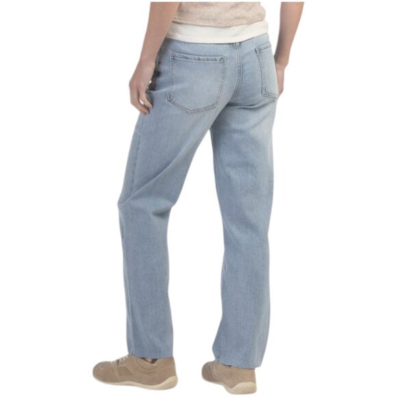 BLUE REVIVAL Hailey Mid Rise Raw Edge Not Fray Hem Straight Ankle Jeans - Picture 2 of 2